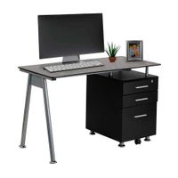 Escritorio de vidrio Danesa Negro 120cm