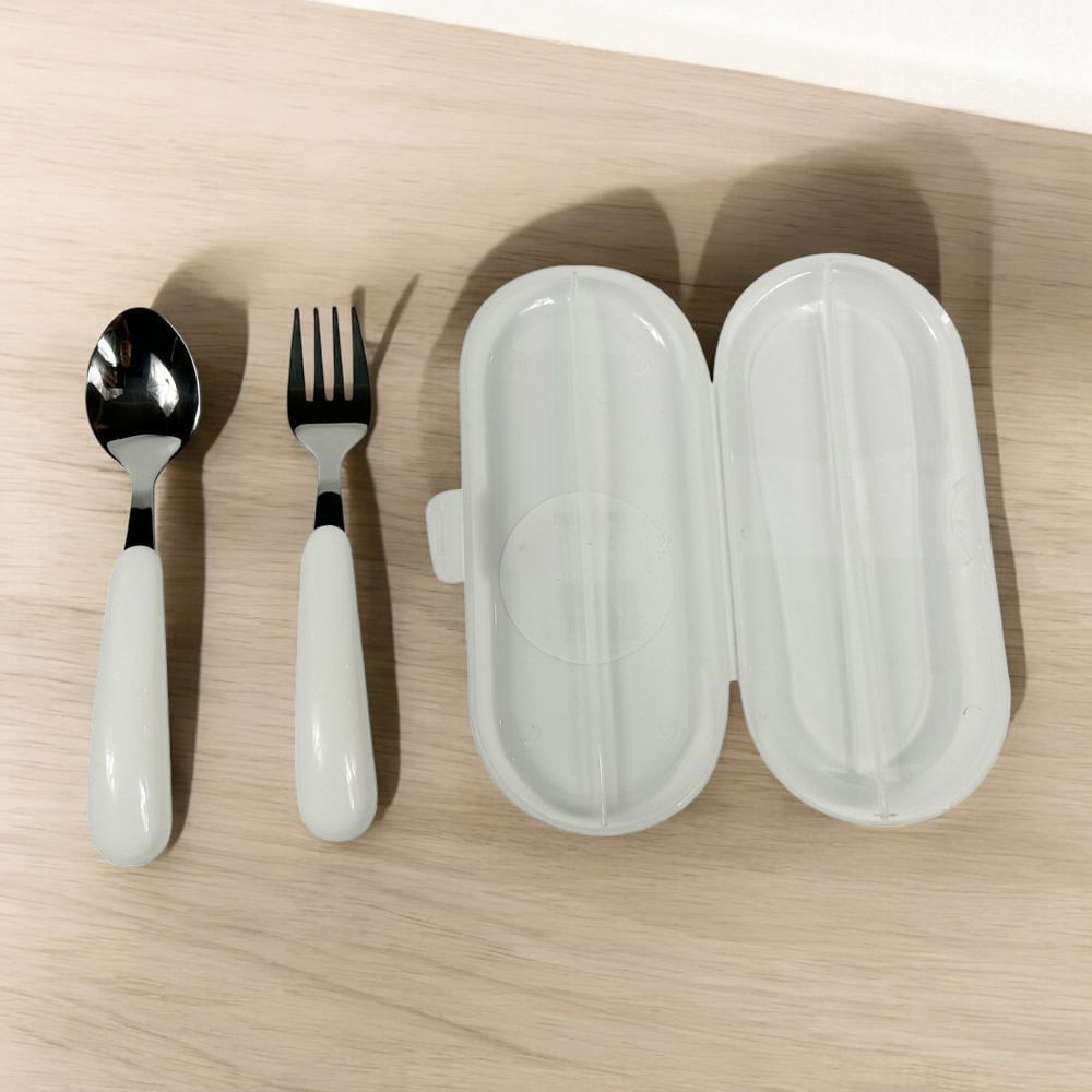 Set de Cubiertos 2 Piezas White Orange Set de Cubiertos 2 Piezas White Orange