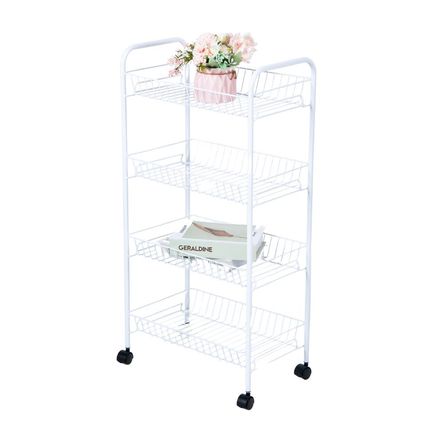 Carrito Organizador de Metal Blanco Orange Modelo HFT4228U Carrito Organizador de Metal Blanco Orange Modelo HFT4228U