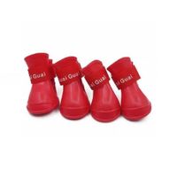 Zapatos De Silicona Para Mascotas Perros Y Gatos Rojo Talla Xl