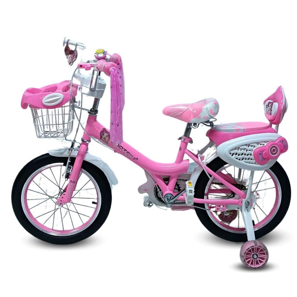 Bicicleta para Niñas Aro 12 Hi Lily II con Canasta Rosa