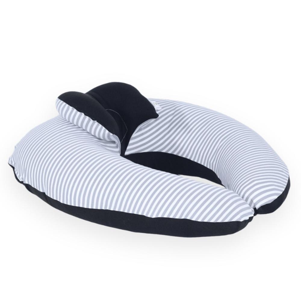 Cojin de Lactancia Acolchonaditos Azul Rayas Plomas