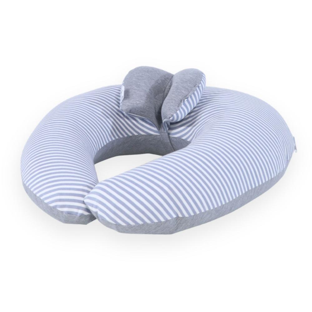 Cojin de Lactancia Acolchonaditos Plomo Rayas Plomas