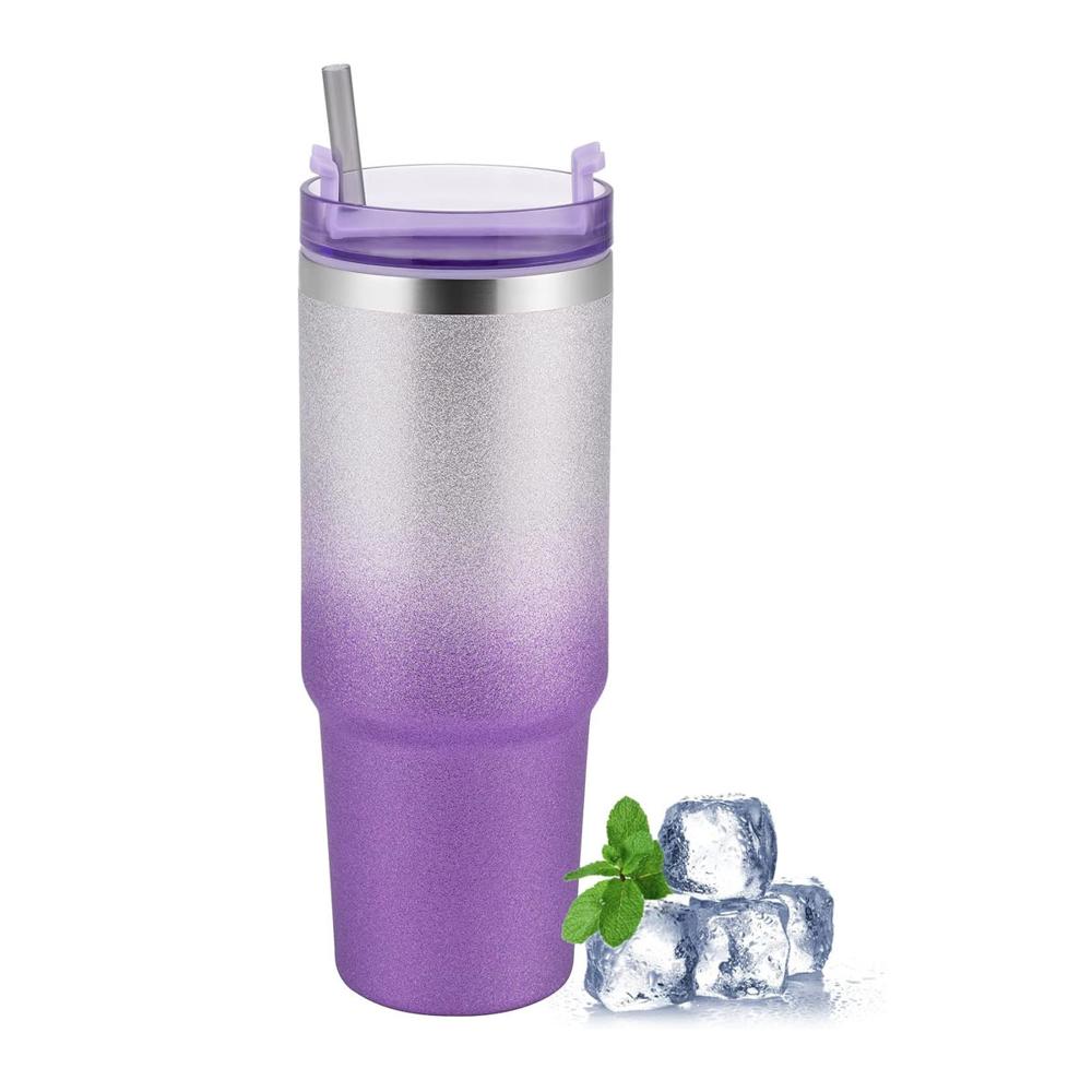 Vaso Tomatodo Botella Termico Escarchada 890ML Morada