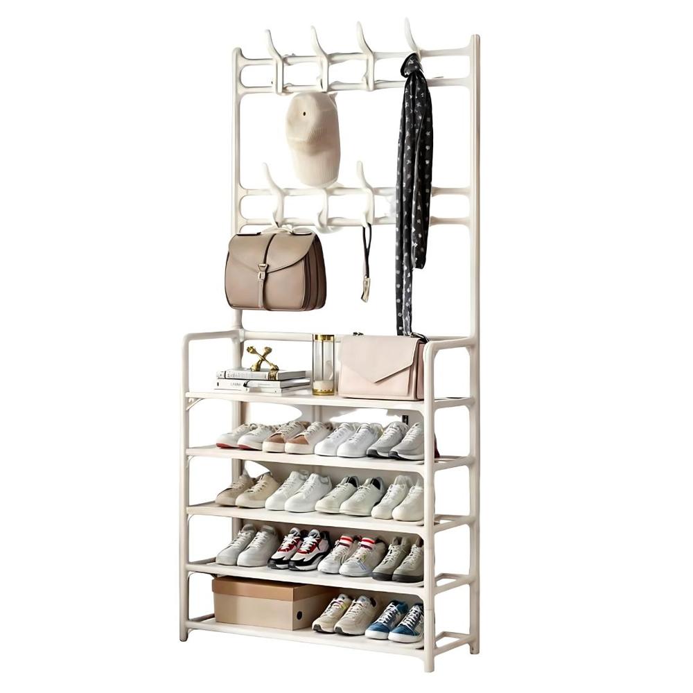 Estante Organizador Zapatera Multiusos 5 Niveles 172x80x27.5 Blanco
