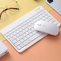 Teclado Mouse Super Delgado Blanco Inalambrico