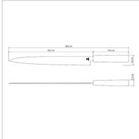 Cuchillo Yanagiba Tramontina Sushi Acero inoxidable