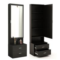 Tocador con Espejo Sami Negro Muebles Bonno