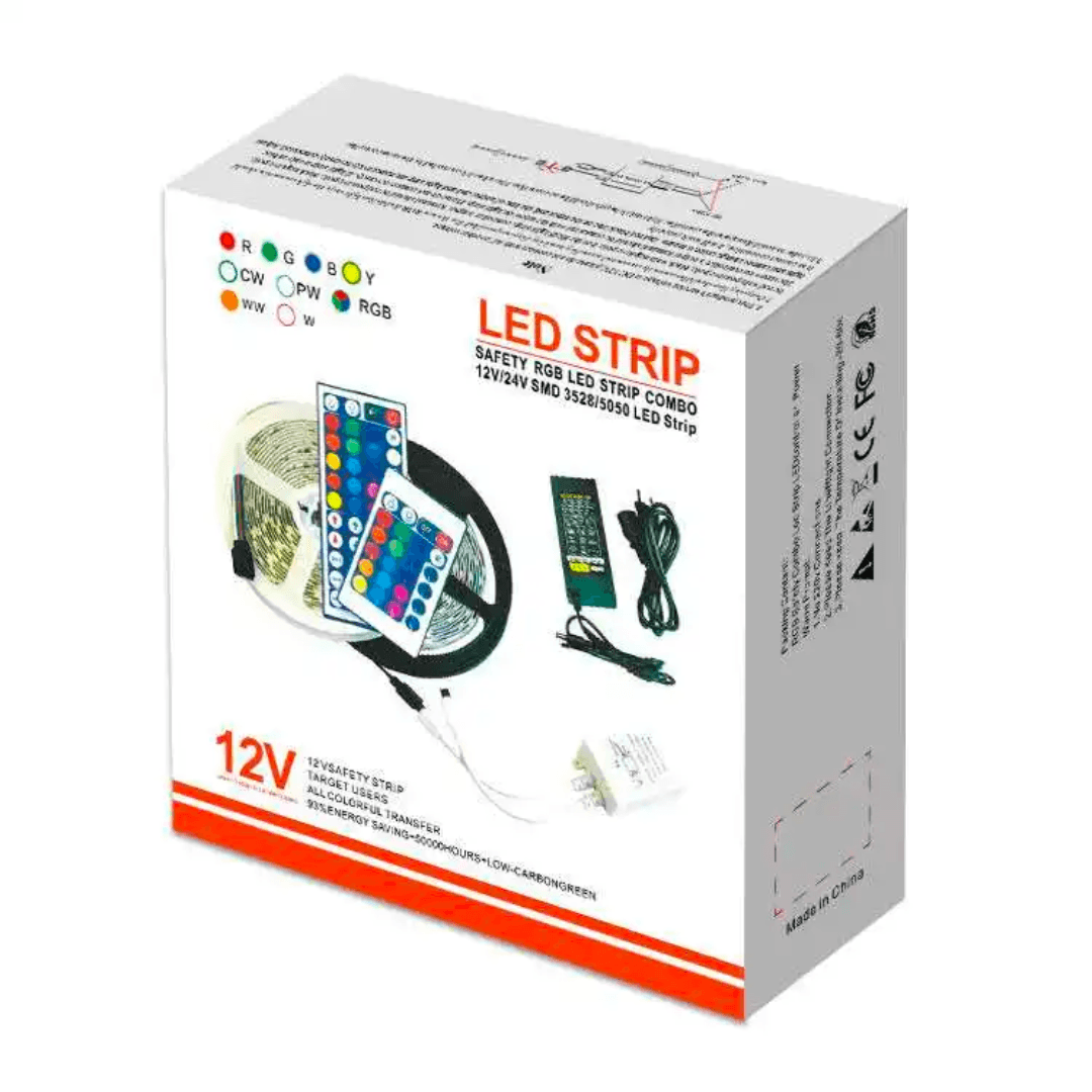 Tira Led Rgb 5050 Combo 12V Cinta Led 5M con Control SEISA Y5050RD