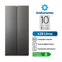 Refrigeradora Indurama Side by Side 428L No Frost RI-769I con Compresor Inverter y Control Digital