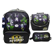 Pack Escolar Mochila Oficio Premium Villanos Batman Juvenil