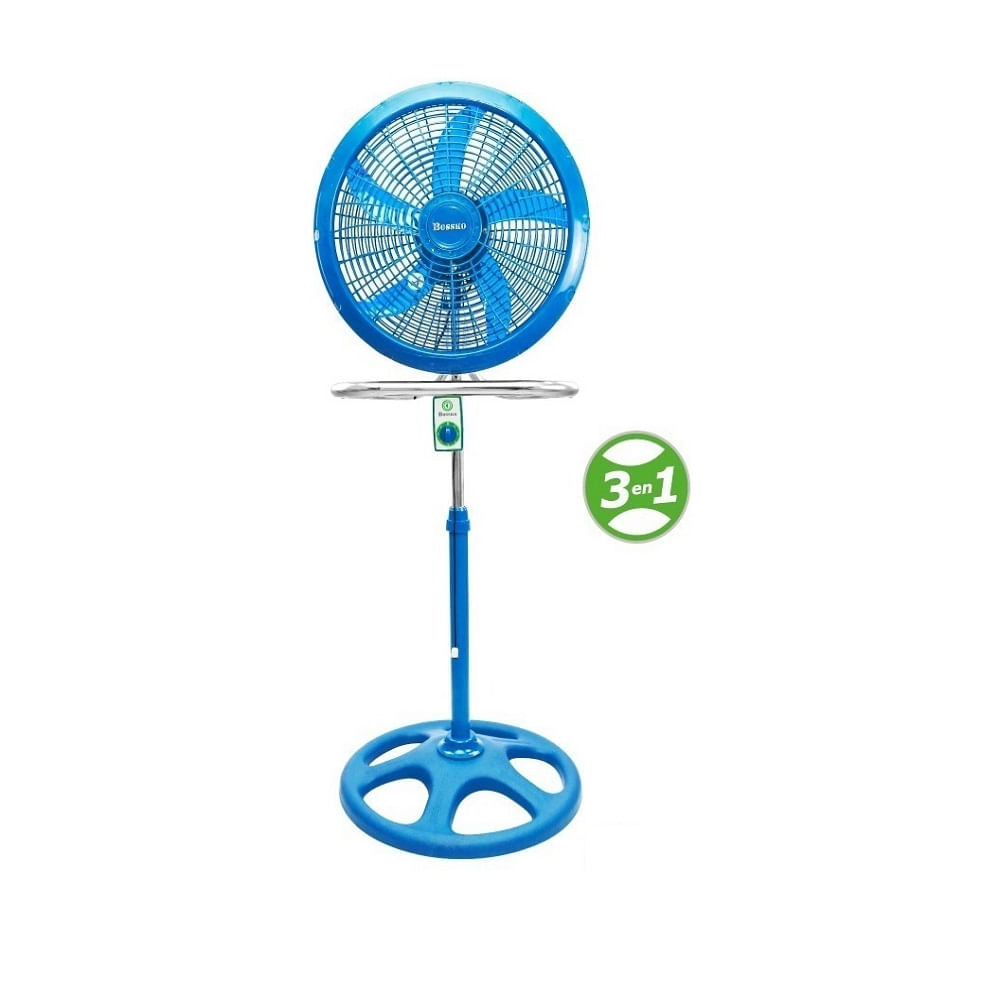 VENTILADOR 18""  DE 5 ASPAS,  3 EN 1 BOSSKO BK-8223VI AZUL