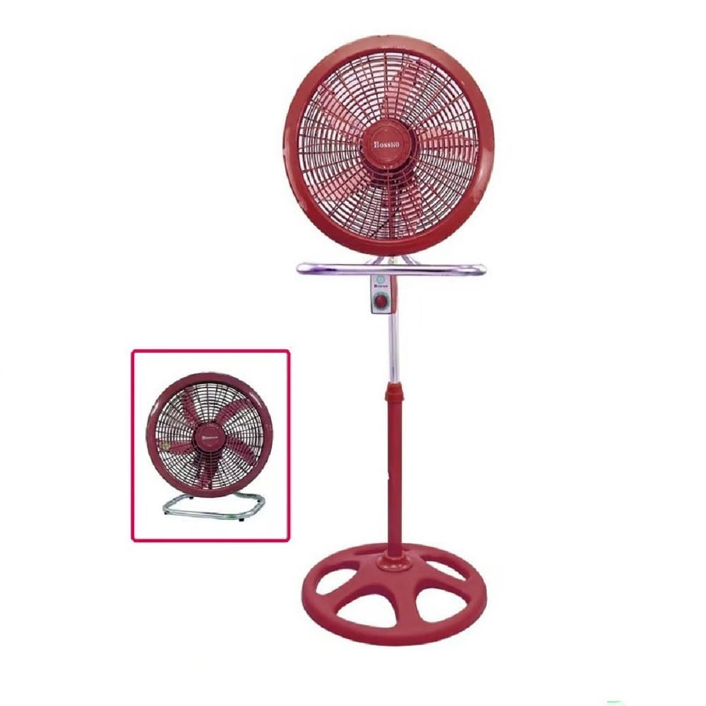 VENTILADOR 18""  DE 5 ASPAS,  3 EN 1 BOSSKO BK-8223VI ROJO