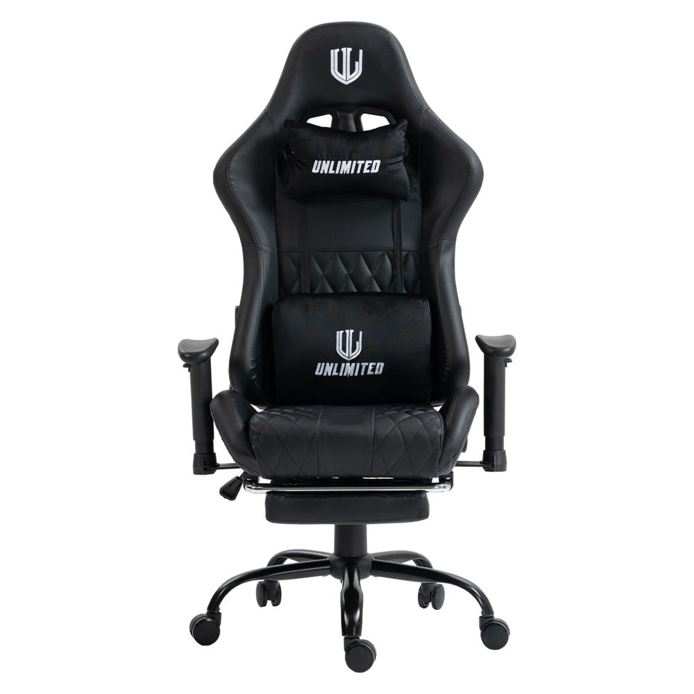 Silla Gamer MAJESTIC Negro Posapies Reclinacion 180° Masajeador