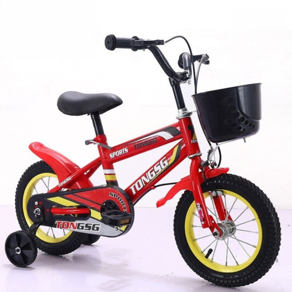 Bicicleta Para Niños Aro 18 Ciclismo Infantil - Rojo/Amarillo