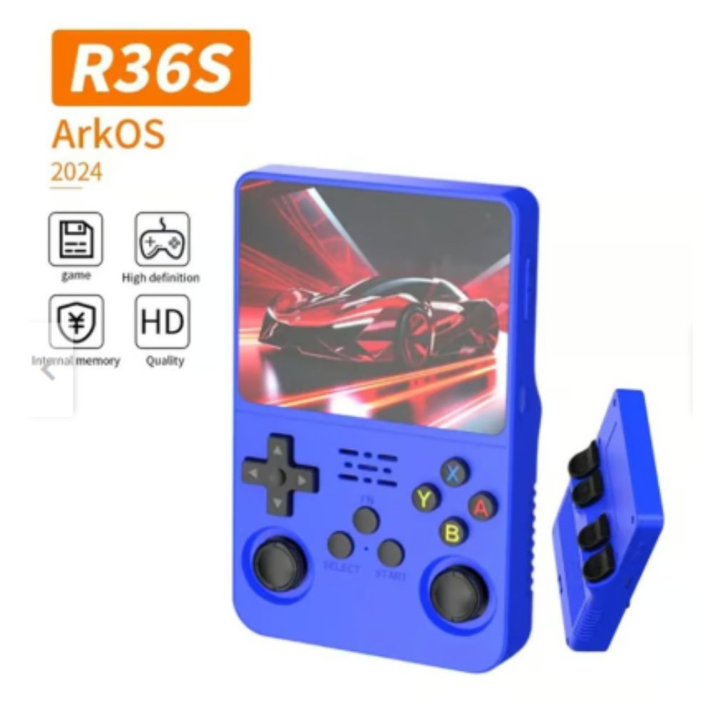 R36s Consola de Videojuegos Retro 128gb Azul T