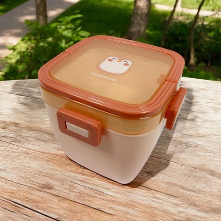 Taper Hermético Pingüino 800ml Rosa Back to School Orange