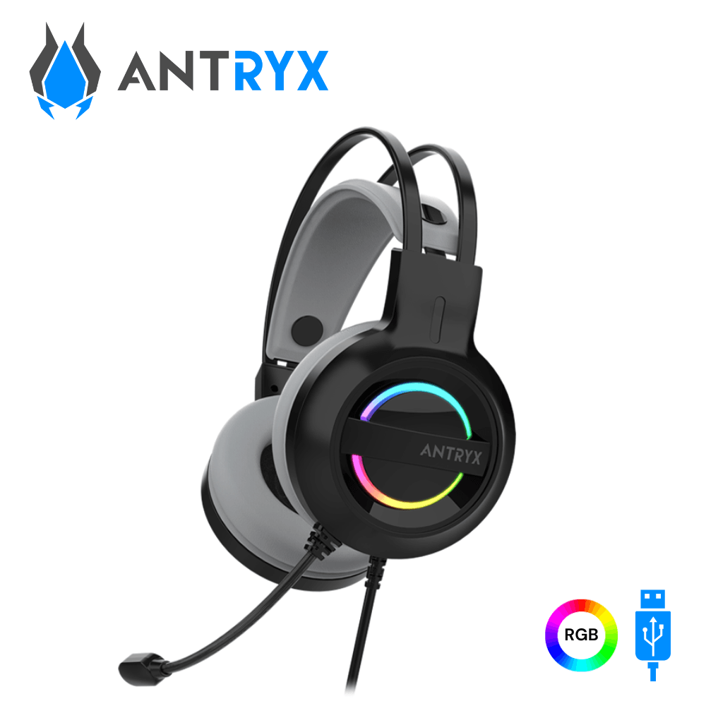 Audifono c/microfono Antryx Iris K Gray 7.1 Virtual USB