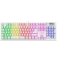 Teclado Gamer Micronics Neon+ MIC K709w Blanco Alambrico