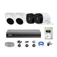 Cámaras Seguridad Dahua Kit 4 Full Hd 1080p Disco 2tb Completo