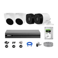 Cámaras Seguridad Dahua Kit 4 Hd 720p Disco 1tb Completo