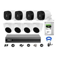 Cámaras Seguridad Dahua Kit 8 Full Hd 1080p Disco 2tb Hdmi