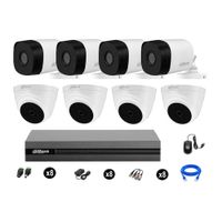 Cámaras Seguridad Dahua Kit 8 Hd 720p Cable Hdmi Oferta