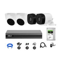 Cámaras Seguridad Dahua Kit 4 Hd 720p Disco 1tb Hdmi