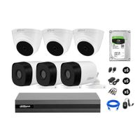Cámaras Seguridad Dahua Kit 6 Hd 720p Disco 1tb Hdmi
