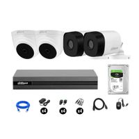 Cámaras Seguridad Dahua Kit 4 Hd 720p Disco 2tb Hdmi