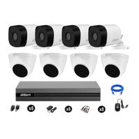Cámaras Seguridad Dahua Kit 8 Full Hd 1080p Cable Hdmi Oferta