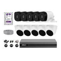 Cámaras Seguridad Dahua Kit 10 Hd 720p Disco 1tb Completo