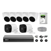 Cámaras Seguridad Dahua Kit 7 Full Hd 1080p Disco 2tb Completo