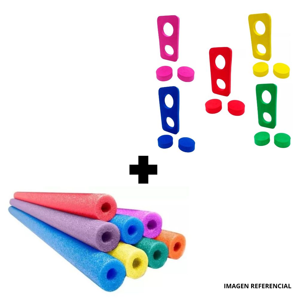Flotador Churro Para Piscina + Adaptador
