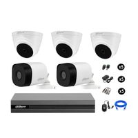 Cámaras Seguridad Dahua Kit 5 Hd 720p Cable Hdmi Oferta