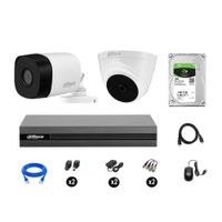 Cámaras Seguridad Dahua Kit 2 Full Hd 1080p Disco 1tb Hdmi