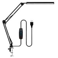 Lámpara de Escritorio Articulada de Metal con Luz LED Cable USB MT-305