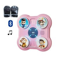 Maquina de Boxeo para Niños con Bluethooth y Guantes Color Rosado