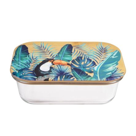 Contenedor de vidrio Tucán Bambu 630ml Top Chef Orange Contenedor de vidrio Tucán Bambu 630ml Top Chef Orange