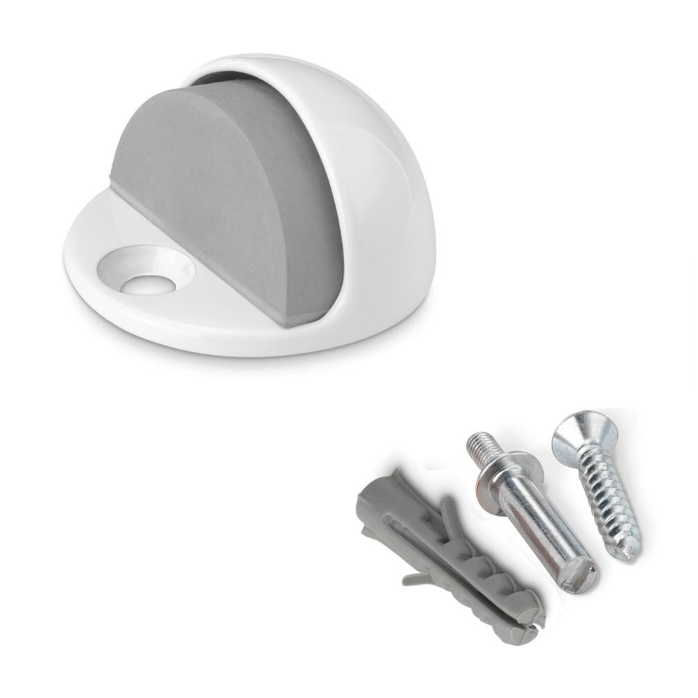 Tope de puerta metálico Blanco con tornillo Inofix Tope de puerta metálico Blanco con tornillo Inofix
