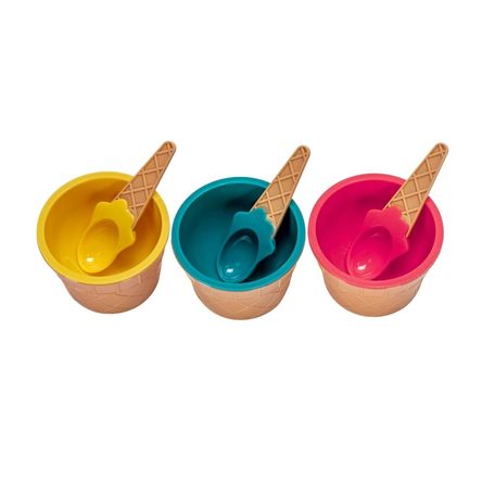 Set de 3 potes para helado con cuchara Top Chef Orange Set de 3 potes para helado con cuchara Top Chef Orange