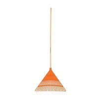 Escoba plástica rígida para jardín 22 Dientes Mango 48"" Truper