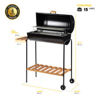Parrilla Cilíndrica Mr. Grill con Tapa Deluxe
