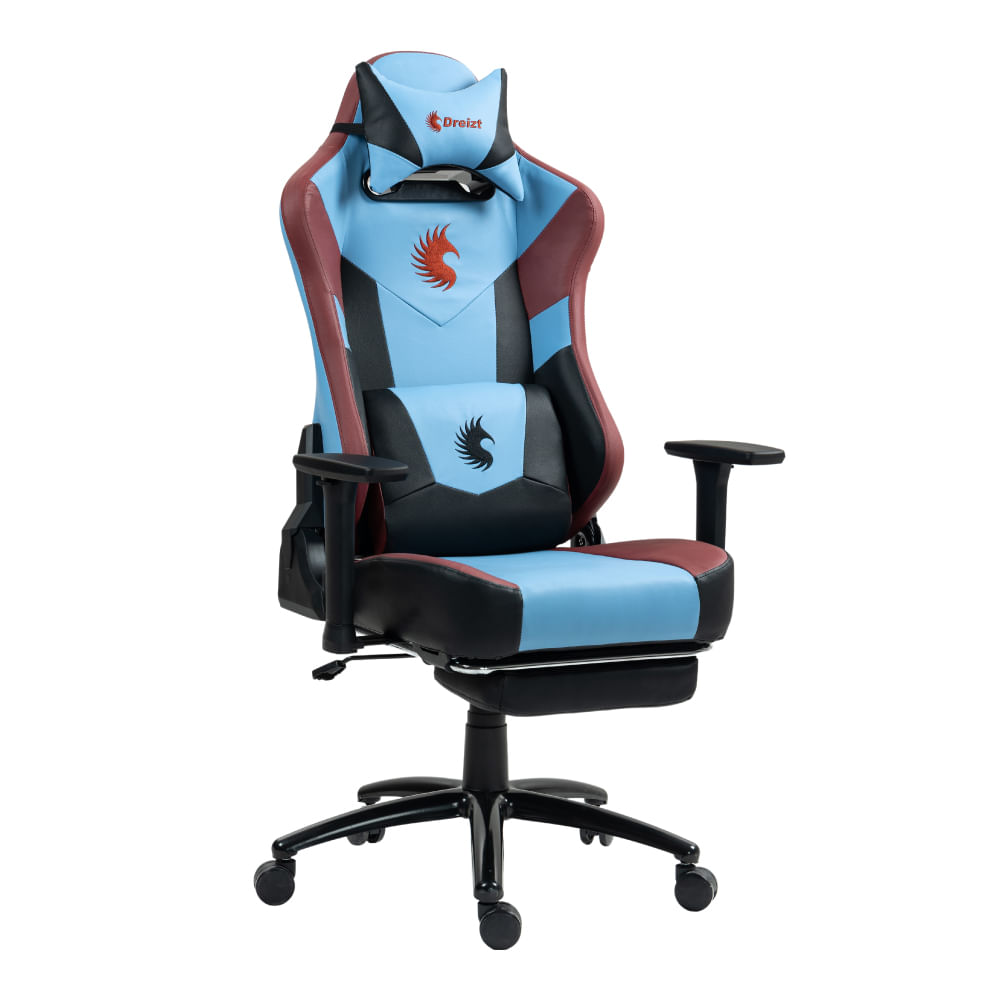 Silla Gamer Dreizt Heroes Series Azul Claro Premium