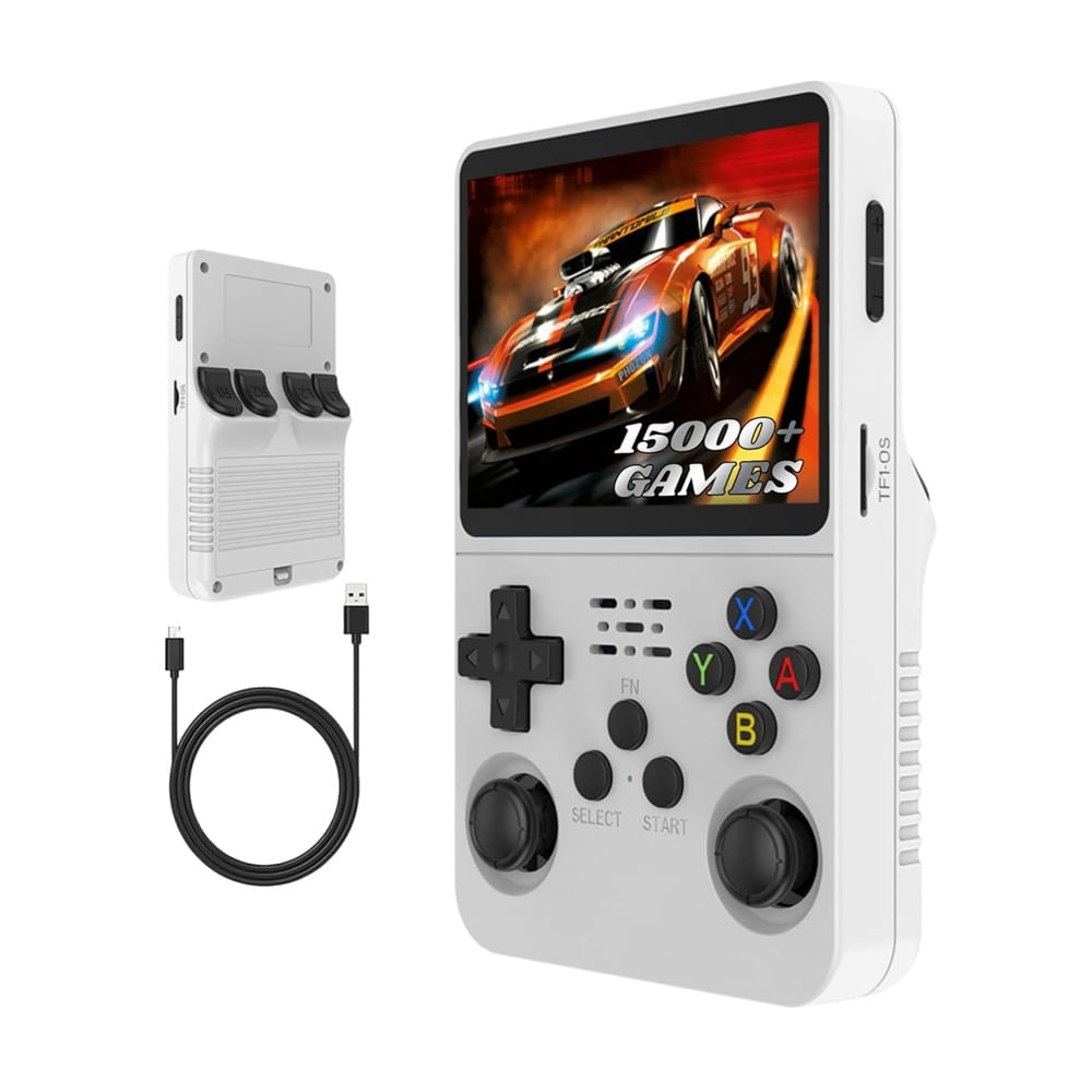 Consola de juegos portátil Retro R36S 128GB Blanco