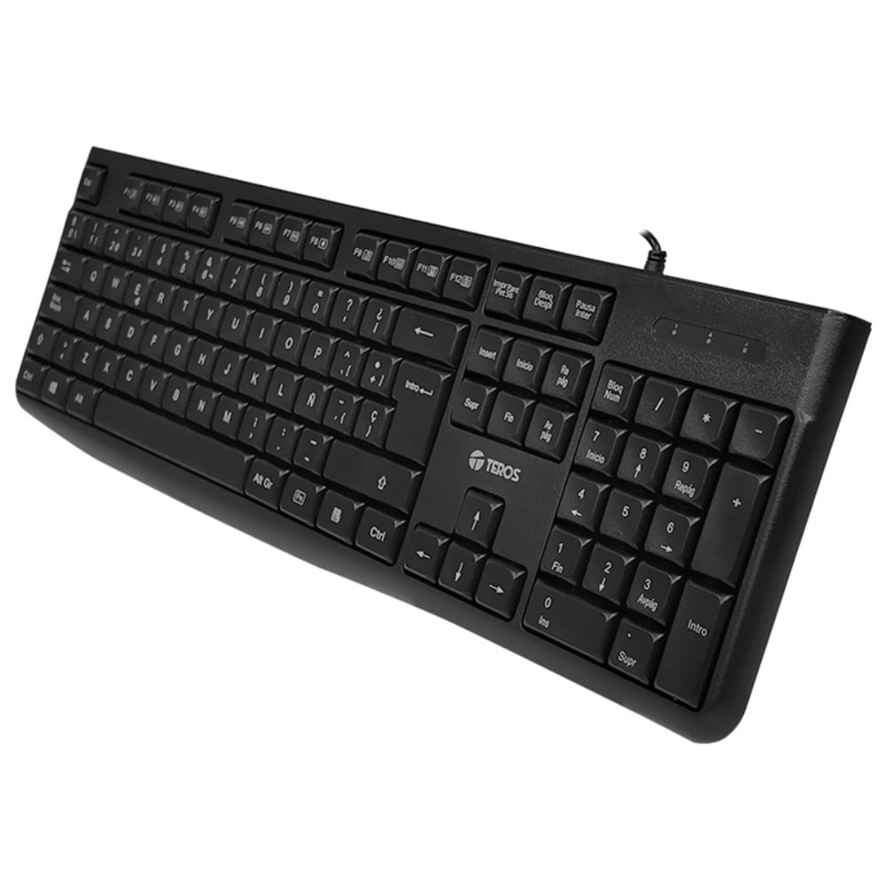 Teclado Multimedia Teros-usb Te-4067s Bk Black Teclado Negro Idioma Español