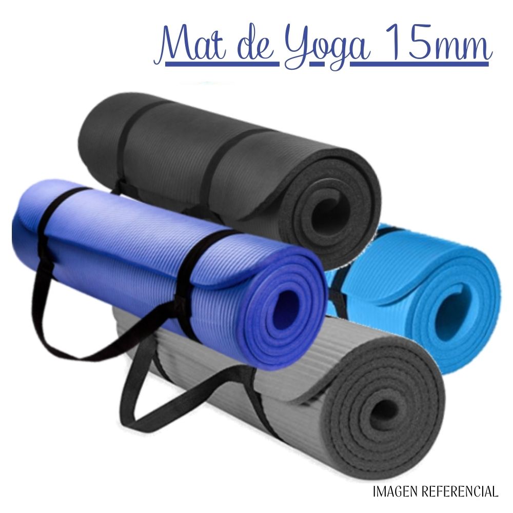 Mat de Yoga 15 mm con Elástico Portátil - ANC