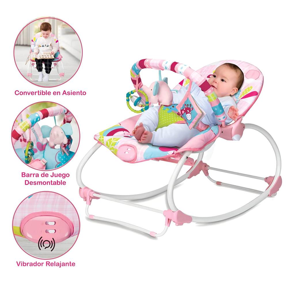 Silla Nido para Bebé Animalitos Safari Multi 6921 Rosado