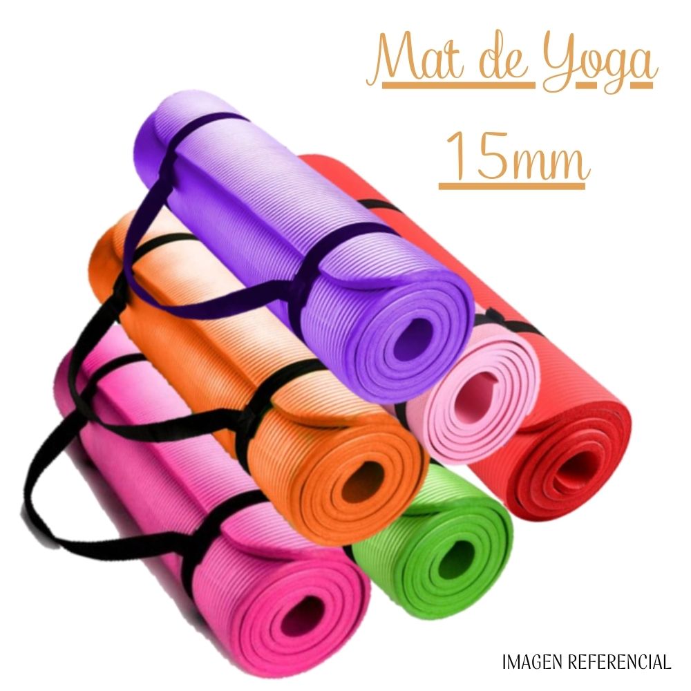 Mat de Yoga 15 mm con Elástico Portátil - NRVM
