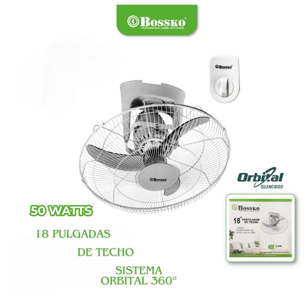 Ventilador de Techo 18"" BOSSKO BK 8456VT  50 watts Orbital Silencioso